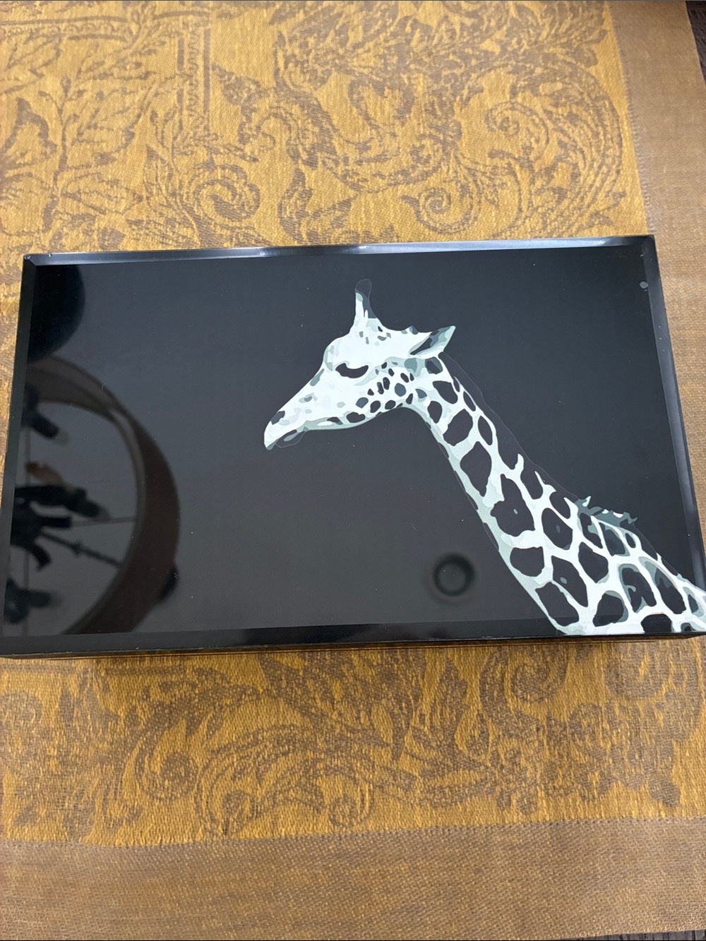 Modern Black Giraffe Jewel/ Trinket Box